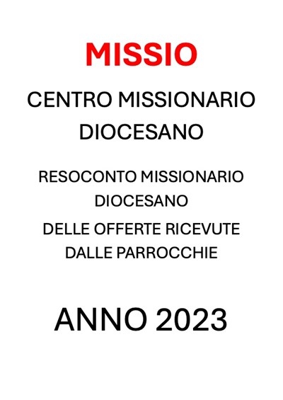 RESOCONTO MISSIONARIO DIOCESANO 2023